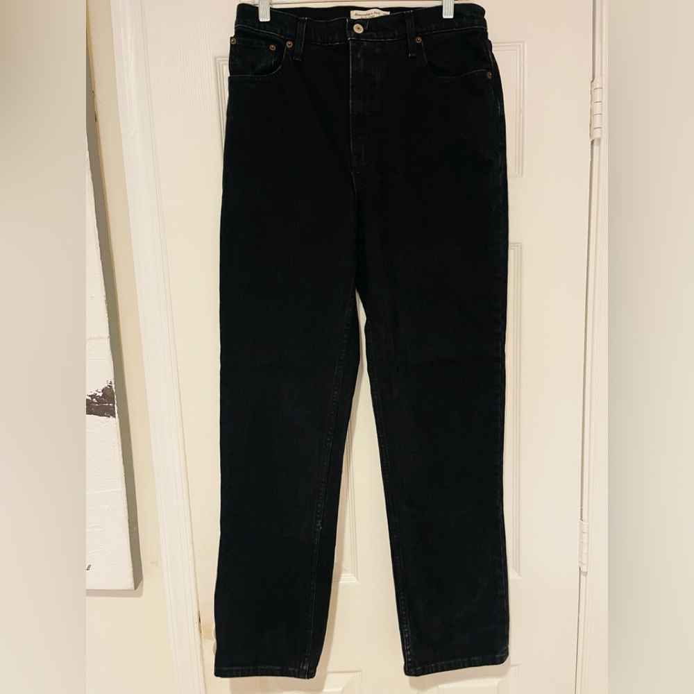 Abercrombie & Fitch Black Straight Leg Jeans